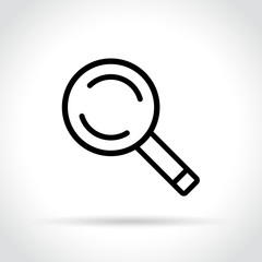 Canvas Print - magnifying icon on white background