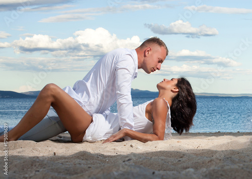 Beach Couple Kissing Naked - Nude couple. Passionate couple kissing, boy and girl. Having ...