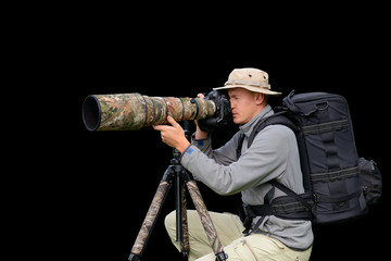 Wall Mural - Professional wildlife photographer