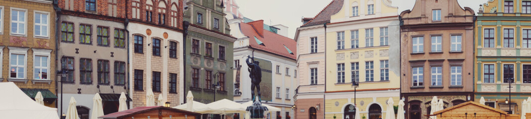 Wall Mural - Panorama of the old Poznan market