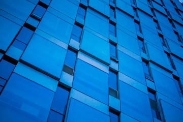 Canvas Print - Close-Up of Modern Office Buildings in city of China..