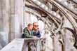 © Soloviova Liudmyla - Father with son tourists are on the roof of Milan Cathedral
