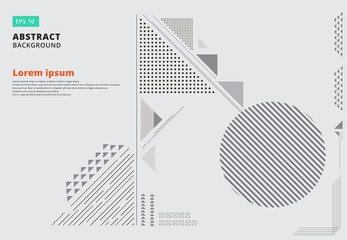 Wall Mural - abstract geometric composition forms modern background with decorative triangles and patterns backdr