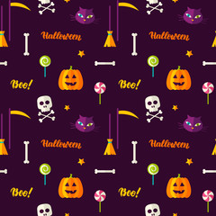 Sticker - Halloween Print Seamless Pattern