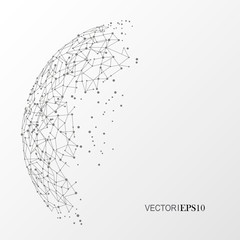 Connection concept. Geometric vector background for business or science
