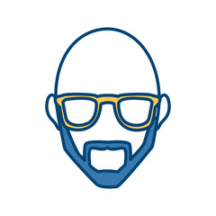 Wall Mural - Man with glasses icon vector illustration graphic design