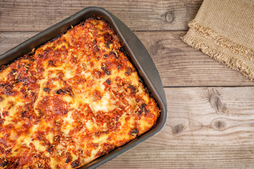 Wall Mural - baked delicious lasagna