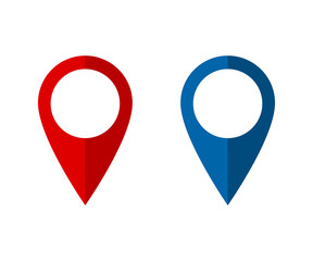 Wall Mural - map pin icon in flat style. pin icon