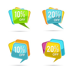 Sale And Discount Label Sticker Vector Set Element