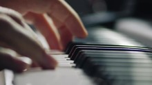 Gentle Piano Playing By A Skilled Master Professional Musician Pianist