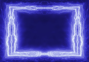 Wall Mural - plasma lightning frame with copy space