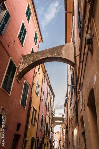 Cuadros en Lienzo view of old village Riva Ligure,