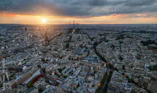 Zdjęcie XXL Paryż w zachodzie słońca