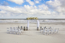 Wedding Venue Set Up For Small Beach Wedding