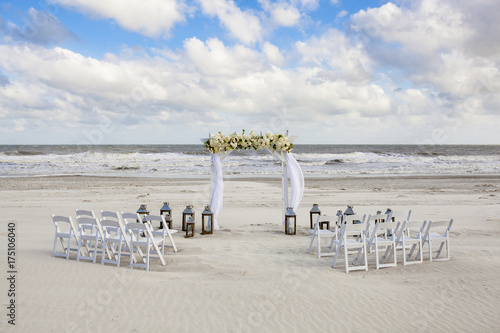 Wedding Venue Set Up For Small Beach Wedding Buy This Stock Photo