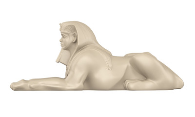 Wall Mural - Egyptian Sphinx Statue Isolated