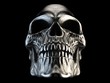 Horror silver heavy metal skull
