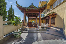 Exterior Of A Villa, Pergola In A Chinese Style