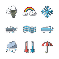 Weather icons set icon vector illustration graphic design