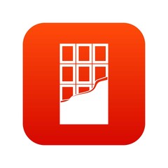 Canvas Print - Chocolate bar icon digital red