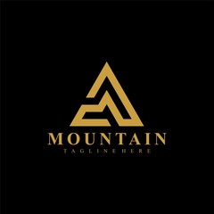 mountain logo design icon