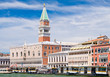 St Marks Campanile and the Doge's Palace at St Mark's Square in