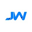 © triwaw - jw logo initial logo vector modern blue fold style