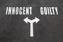 Innocent Or Guilty Choice Concept