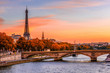 © Ekaterina Belova - Sunset view of Eiffel tower and Seine river in Paris, France. Autumn Paris