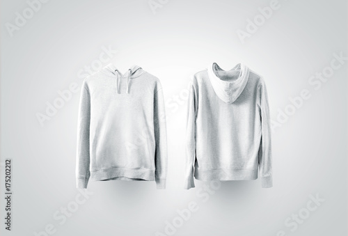 Download Blank white sweatshirt mockup set, front and back side ...