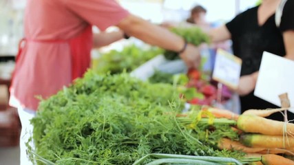 Wall Mural - Organic fruits and vegetables at the local Farmer's Market