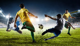 Fototapeta Sport - Soccer best moments. Mixed media