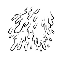 Hand drawn water splash vector illustration.