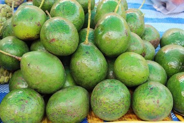 Wall Mural - Fresh green avocado is delicious in market