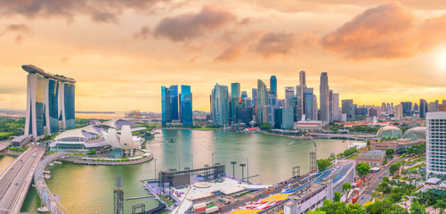 Wall Mural - Singapore downtown skyline