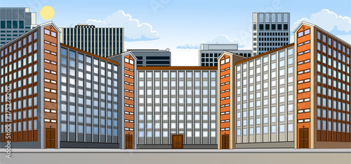 City Landscape Building Cartoon Background Buy This Stock Vector And Explore Similar Vectors At Adobe Stock Adobe Stock