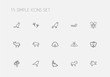 Set Of 15 Editable Zoo Outline Icons. Includes Symbols Such As Pearl, Dolphin, Hawk And More. Can Be Used For Web, Mobile, UI And Infographic Design.
