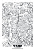 Fototapeta Miasta - Detailed vector poster city map Prague