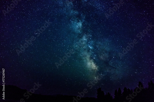 Fotografie, Tablou  Galaxy Star in the night at Lassen National Park