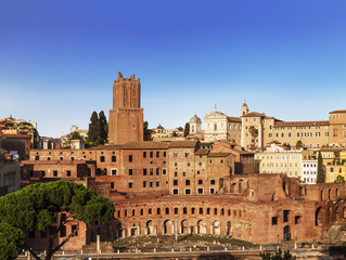 Canvas Print - Trajans Market (Mercati di Traiano) in Rome, Italy