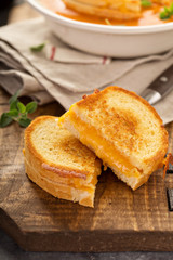 Sticker - Grilled cheese sandwiches with white bread and cheddar