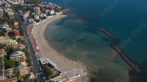 Vista Aerea Della Costa Presso Il Comune Di Santa Marinella