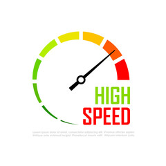 Wall Mural - Speed metering infographics vector icon