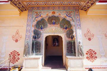 Wall Mural - Peacock Gate in Jaipur City Palace, Rajasthan, India.