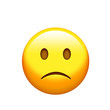 Isolated yellow sad and unhappy face icon