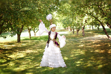 Beautiful kazakh woman in national costume