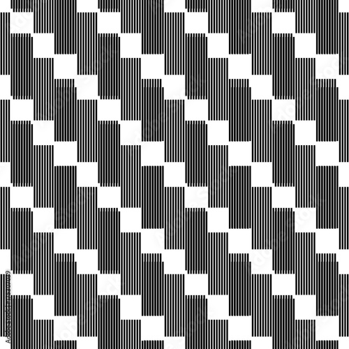 Plakat Półtony geometrycznej linii szwu. Wektorowa diagonalna monochromatyczna tekstury ilustracja