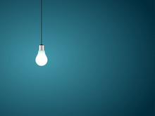 Llightbulb As Symbol Of Idea. Vector Illustration.