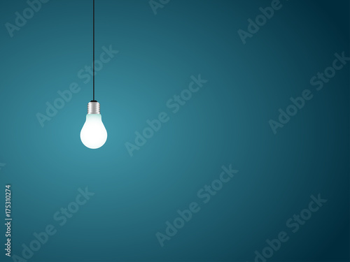 Fotomural Llightbulb as symbol of idea. Vector illustration.