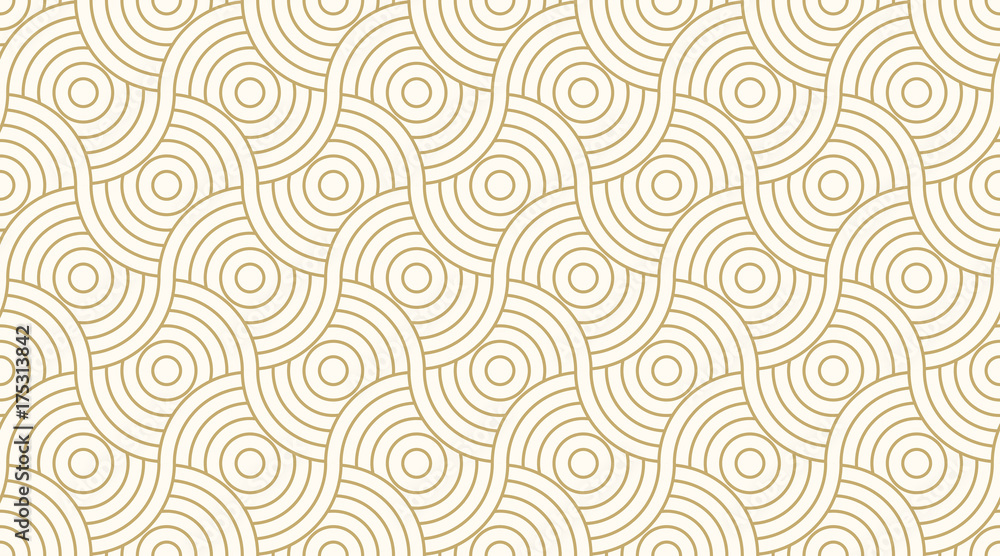 Pattern seamless circle abstract wave background stripe gold luxury ...